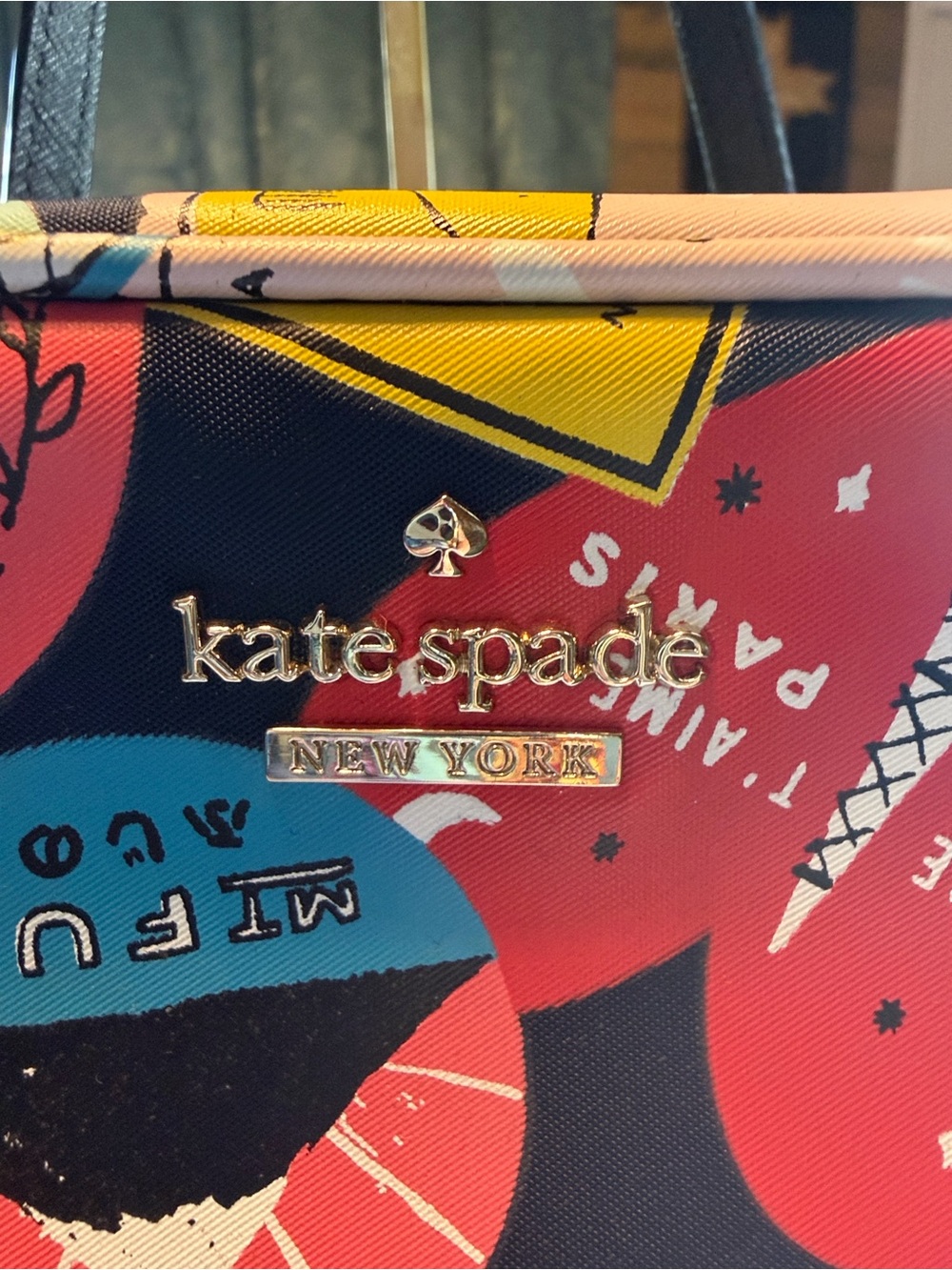 kate spade Multicolor Travel Sticker-Print Toiletry Bag - Picture 2 of 8